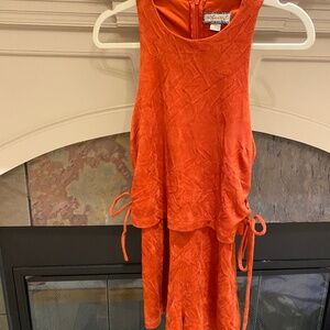 ETHEREAL Orange Rust Romper